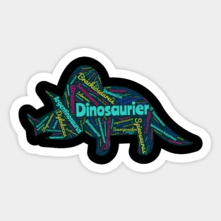 Lesen lernen mit einem Triceratops Dinosaurierer Sticker